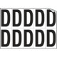 Foglio n. 10 etichette autoadesive B/N lettera D