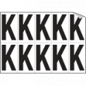 Foglio n. 10 etichette autoadesive B/N lettera K