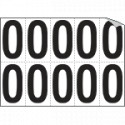 Foglio n. 10 etichette autoadesive B/N lettera O