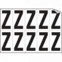 Foglio n. 10 etichette autoadesive B/N lettera Z