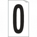 Foglio n. 1 etichetta autoadesiva B/N numero 0