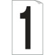 Foglio n. 1 etichetta autoadesiva B/N numero 1