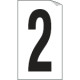 Foglio n. 1 etichetta autoadesiva B/N numero 2