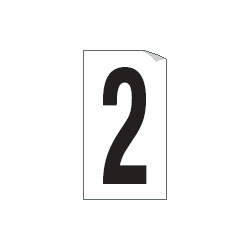 Foglio n. 1 etichetta autoadesiva B/N numero 2