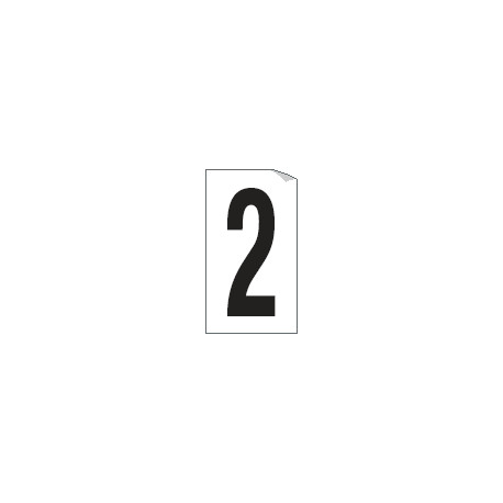 Foglio n. 1 etichetta autoadesiva B/N numero 2