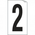 Foglio n. 1 etichetta autoadesiva B/N numero 2