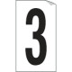 Foglio n. 1 etichetta autoadesiva B/N numero 3