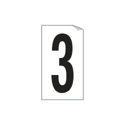 Foglio n. 1 etichetta autoadesiva B/N numero 3