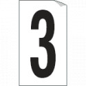 Foglio n. 1 etichetta autoadesiva B/N numero 3