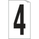 Foglio n. 1 etichetta autoadesiva B/N numero 4