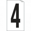 Foglio n. 1 etichetta autoadesiva B/N numero 4
