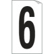 Foglio n. 1 etichetta autoadesiva B/N numero 6 o 9