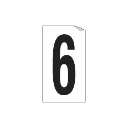 Foglio n. 1 etichetta autoadesiva B/N numero 6 o 9