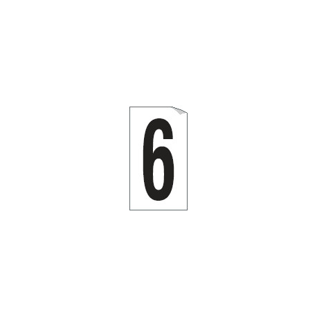 Foglio n. 1 etichetta autoadesiva B/N numero 6 o 9