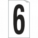 Foglio n. 1 etichetta autoadesiva B/N numero 6 o 9