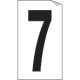 Foglio n. 1 etichetta autoadesiva B/N numero 7