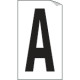 Foglio n. 1 etichetta autoadesiva B/N lettera A