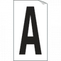 Foglio n. 1 etichetta autoadesiva B/N lettera A