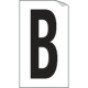 Foglio n. 1 etichetta autoadesiva B/N lettera B