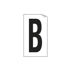 Foglio n. 1 etichetta autoadesiva B/N lettera B