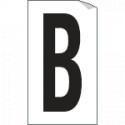 Foglio n. 1 etichetta autoadesiva B/N lettera B