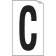 Foglio n. 1 etichetta autoadesiva B/N lettera C