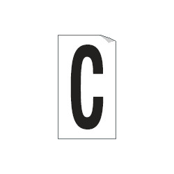 Foglio n. 1 etichetta autoadesiva B/N lettera C
