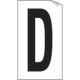 Foglio n. 1 etichetta autoadesiva B/N lettera D