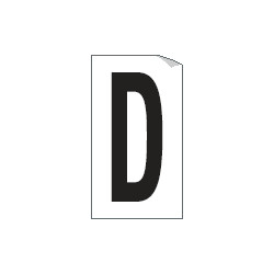 Foglio n. 1 etichetta autoadesiva B/N lettera D
