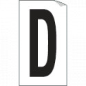 Foglio n. 1 etichetta autoadesiva B/N lettera D