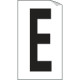 Foglio n. 1 etichetta autoadesiva B/N lettera E