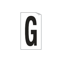 Foglio n. 1 etichetta autoadesiva B/N lettera G