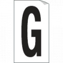 Foglio n. 1 etichetta autoadesiva B/N lettera G