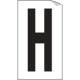 Foglio n. 1 etichetta autoadesiva B/N lettera H