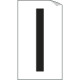 Foglio n. 1 etichetta autoadesiva B/N lettera I