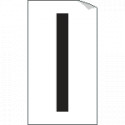 Foglio n. 1 etichetta autoadesiva B/N lettera I