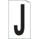 Foglio n. 1 etichetta autoadesiva B/N lettera J