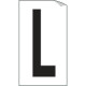 Foglio n. 1 etichetta autoadesiva B/N lettera L