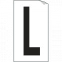 Foglio n. 1 etichetta autoadesiva B/N lettera L