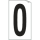 Foglio n. 1 etichetta autoadesiva B/N lettera O