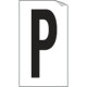 Foglio n. 1 etichetta autoadesiva B/N lettera P