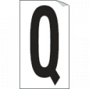 Foglio n. 1 etichetta autoadesiva B/N lettera Q