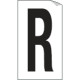 Foglio n. 1 etichetta autoadesiva B/N lettera R