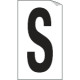 Foglio n. 1 etichetta autoadesiva B/N lettera S