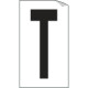 Foglio n. 1 etichetta autoadesiva B/N lettera T