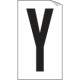 Foglio n. 1 etichetta autoadesiva B/N lettera Y