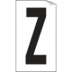 Foglio n. 1 etichetta autoadesiva B/N lettera Z