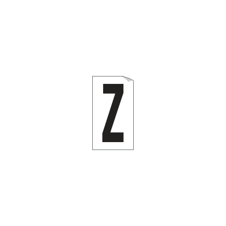 Foglio n. 1 etichetta autoadesiva B/N lettera Z