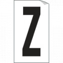 Foglio n. 1 etichetta autoadesiva B/N lettera Z