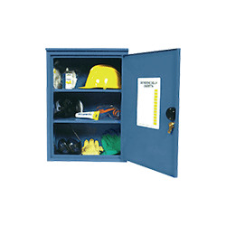 Armadio 1 anta per DPI verniciato colore blu